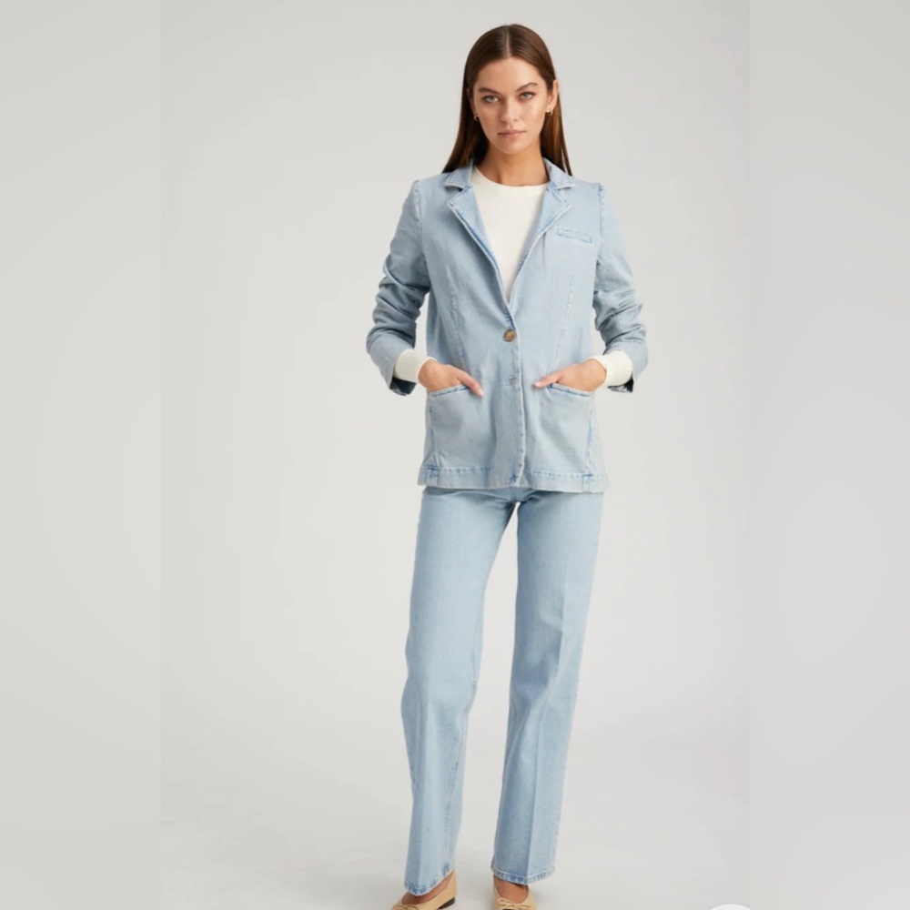 SPRWMN. DIANA DENIM BLAZER. NWT. Small.